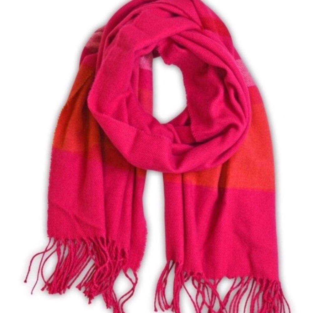 Pink And light orange Winter time Scarf